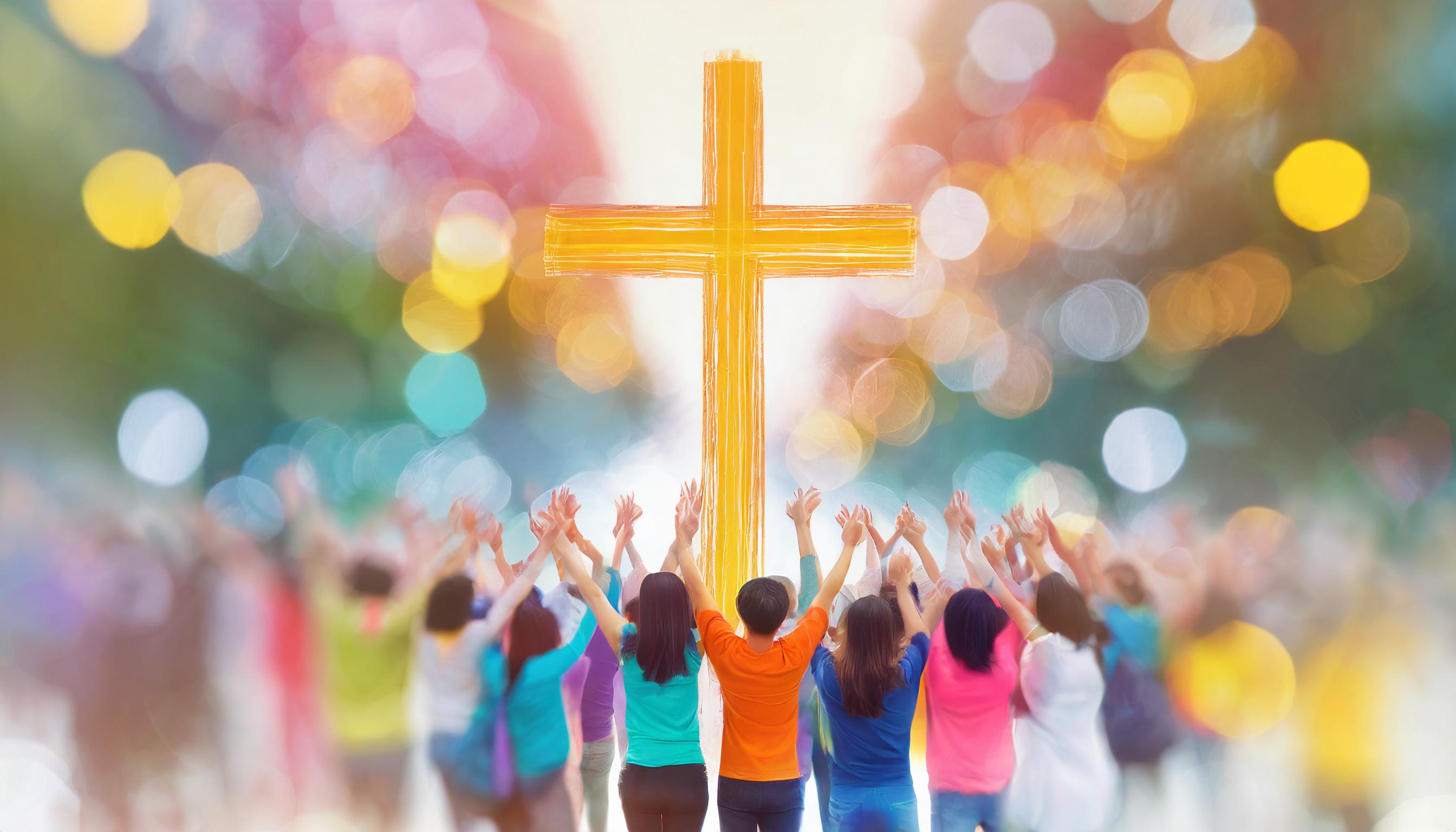 Firefly a group of Chinese people around a cross praising Go